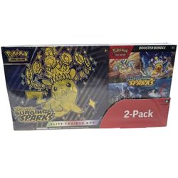 Pokemon Surging Sparks 2-Pack Trainer Box and Booster Bundle