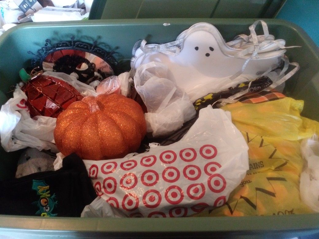 Bin Of Misc. Halloween Items