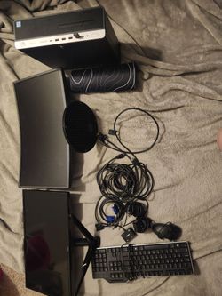 HP EliteDesk Desktop PC Bundle with Monitors