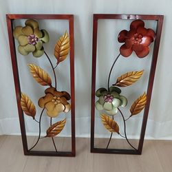 Metal Floral Wall Decor (set of 2)