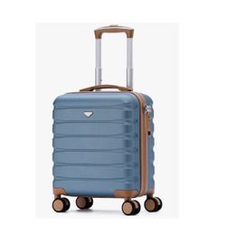 Flight Knight Carry On Suitcase 18x14x8 Hardside Built In TSA Lock & USB Port Lightweight Luggage Silent Double Spinner Wheels Maximum Underseat Carry