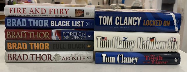 Brad Thor And Tom Clancy Hardcovers