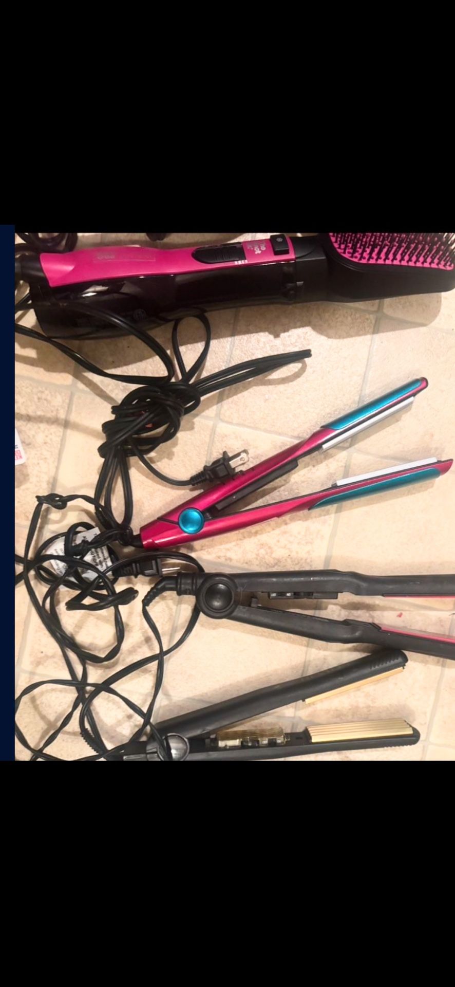 Straightener, Hair Drying Brush & Crimper- Hair Tools