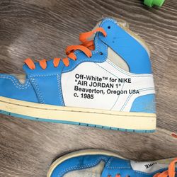 Jordan 1s unc off white sz 10.5