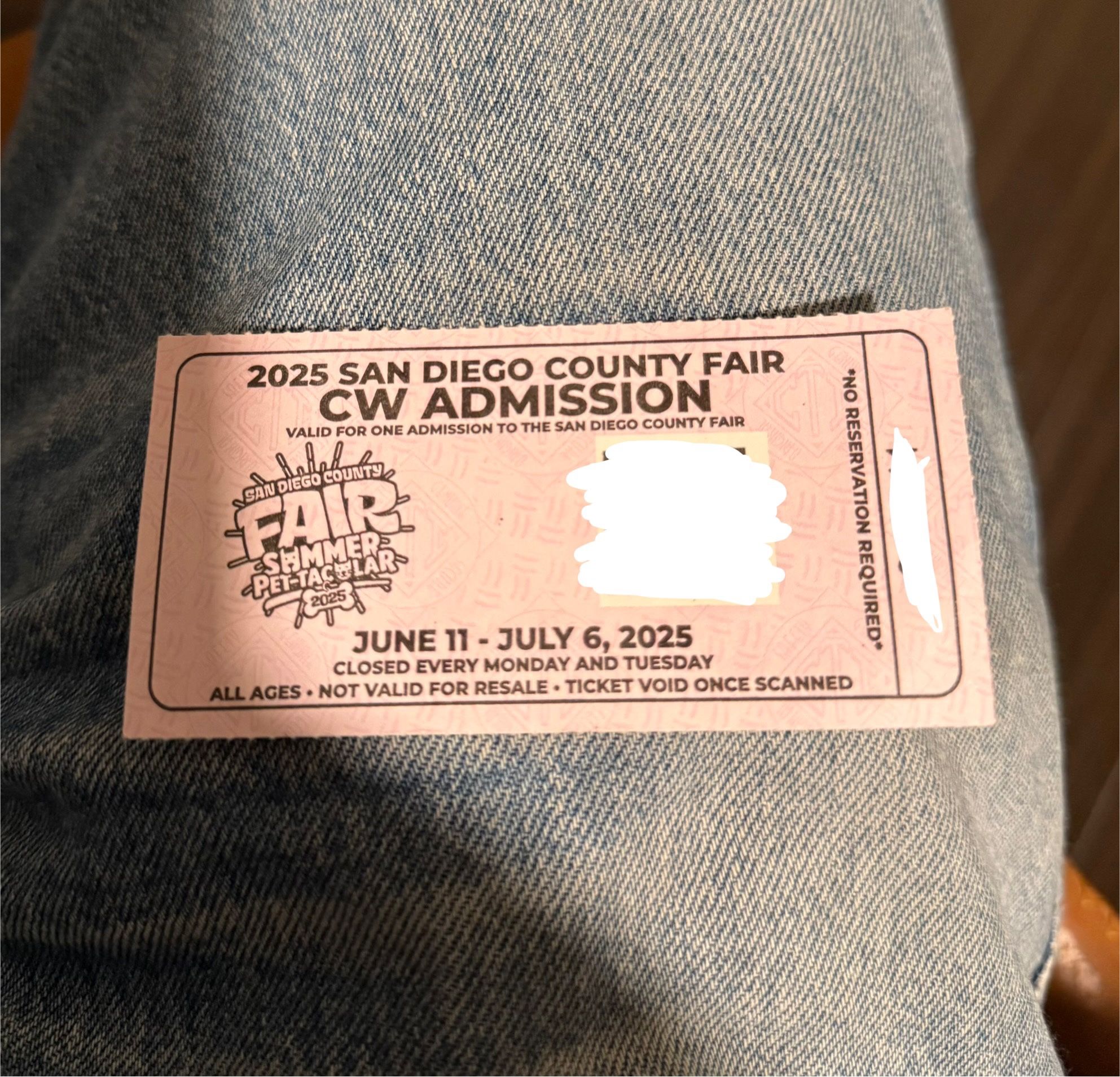San Diego County Fair Ticket