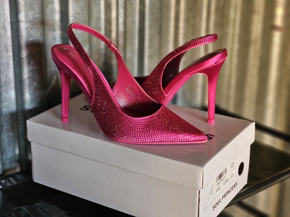 Soul Princess Sling Back Bling Pumps