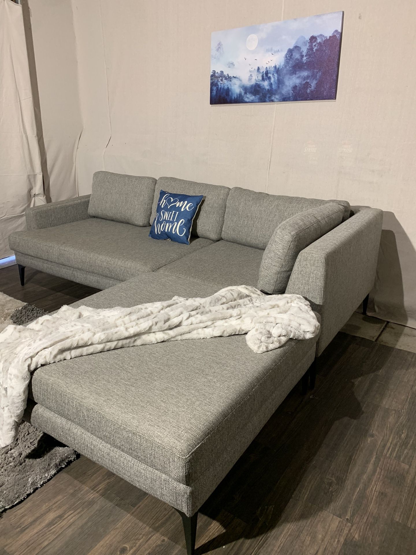 Beautiful (Pearl Grey Sectional) West Elm Couch (AMAZING DEAL)