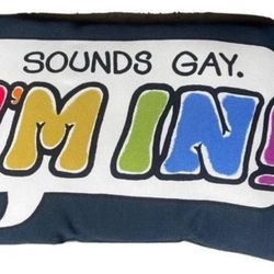 🌈 “SOUNDS GAY. I’M IN!” The Loud Proud, & Comfy AF Throw Pillow - Olly Gibbs 💅