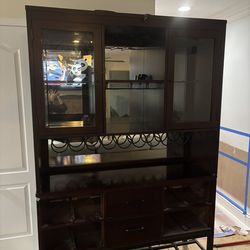 Mahogany Buffet With Wine Rack