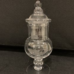 Glass container with lid