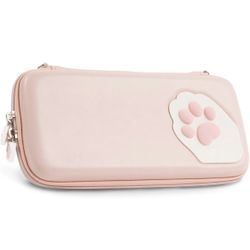 Nintendo Switch Case (Geek Share) Pink With Cute Paw Print Detail