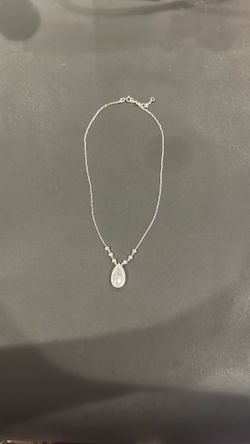 CZ Kenneth Jay Lane Pear Classic Frame Necklace