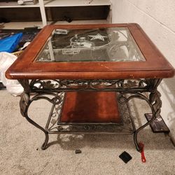 Cowboys Engraved End Table