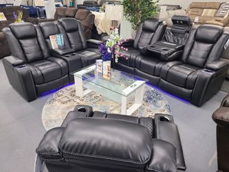 New Sofa  Loveseat and Chair With Usb Port Headrest $54 