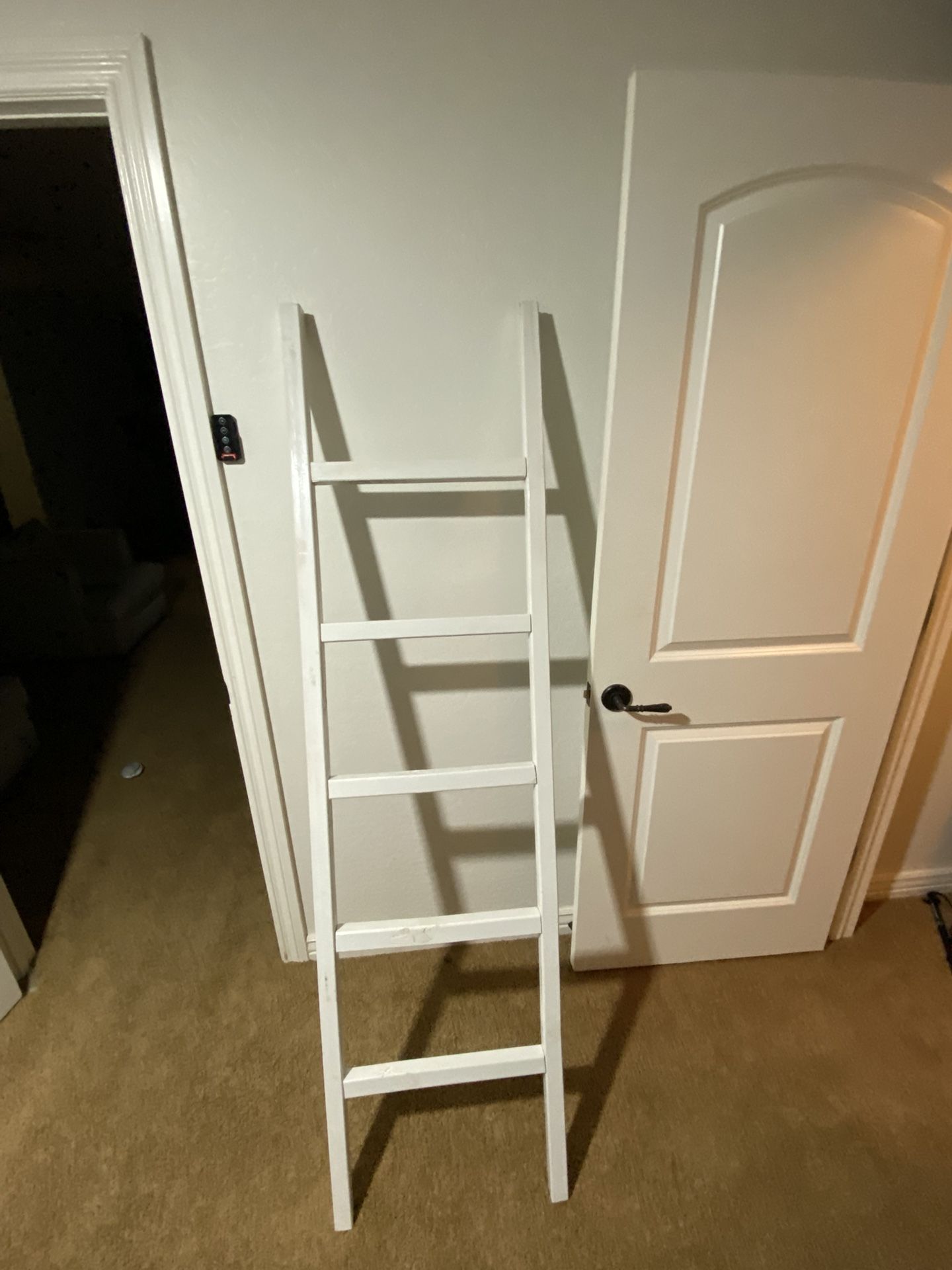 2 White Blanket Ladders $40