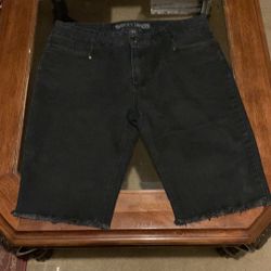 GraveTakers  Black Jean Shorts