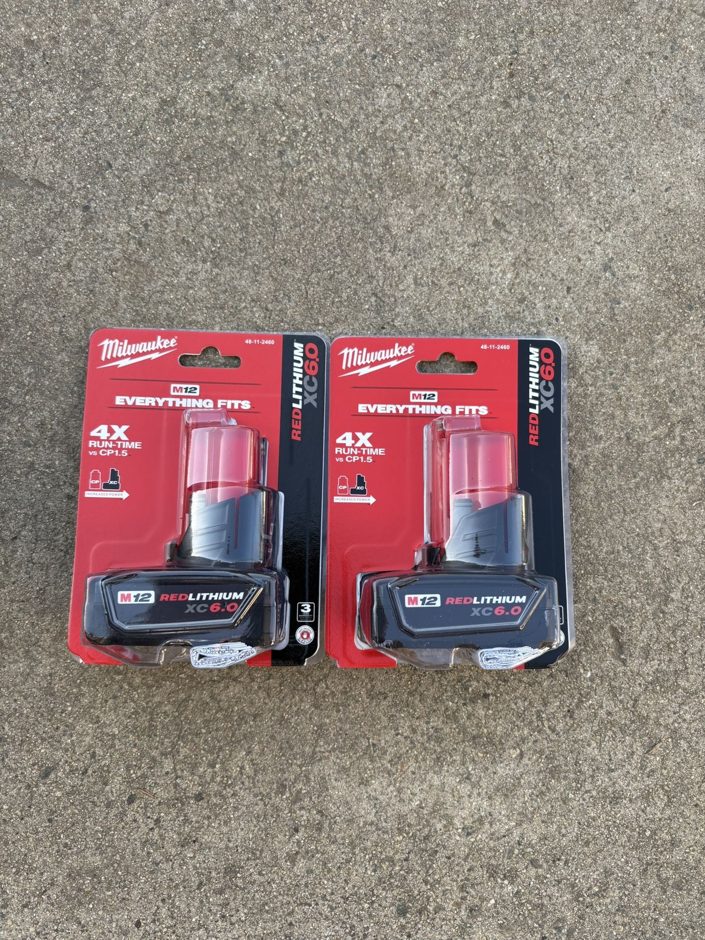 Milwaukee M-12 Red Lithium XC 6.0 Batteries 2PCS