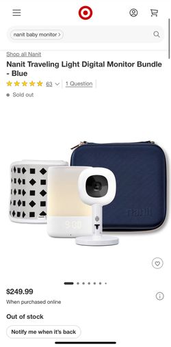 Brand New Nanit Traveling Baby Monitor Bundle – Pro Camera, Flex Stand, Breathing Band & Travel Case