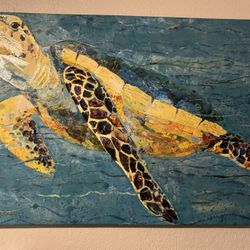 Original Elizabeth St.Hilaire Sea Turtle Painting 