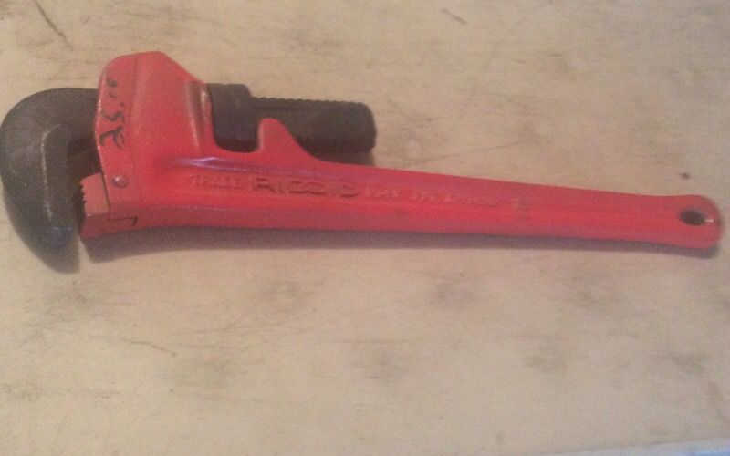 Ridge 18” pipe wrench 25.00