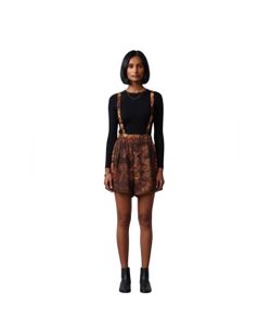 Brown Suspender Shorts