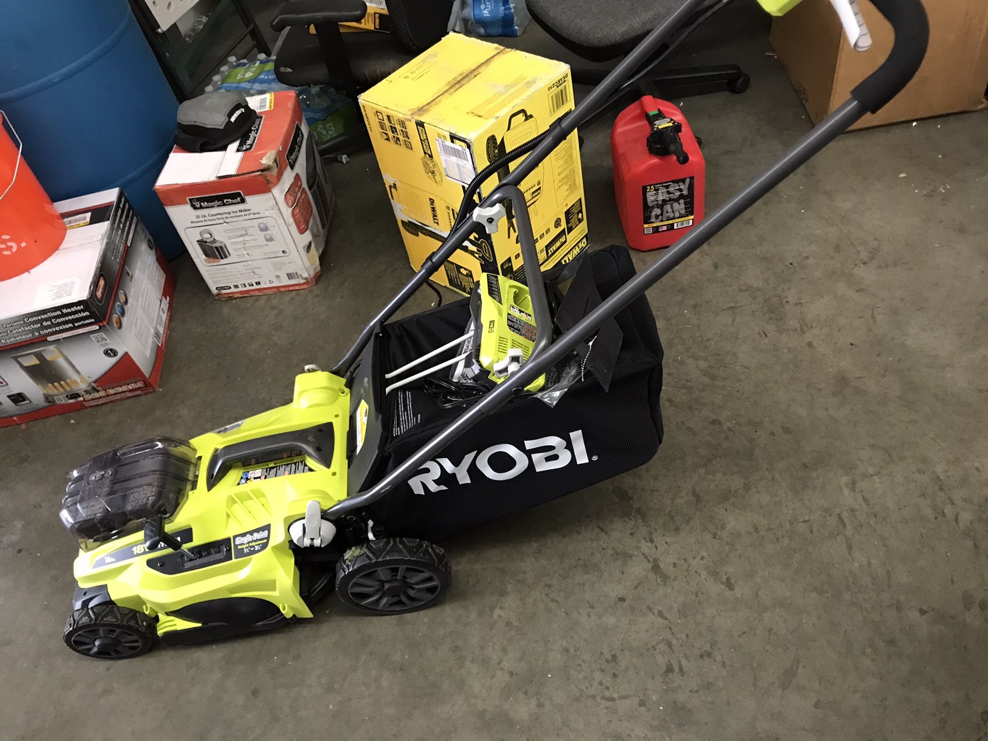 RYOBI View the Collection 16 in. ONE+ 18-Volt Lithium-Ion Cordless Battery Walk Behind Push Lawn Mower Two 4.0Ah Batteries/Charger Included