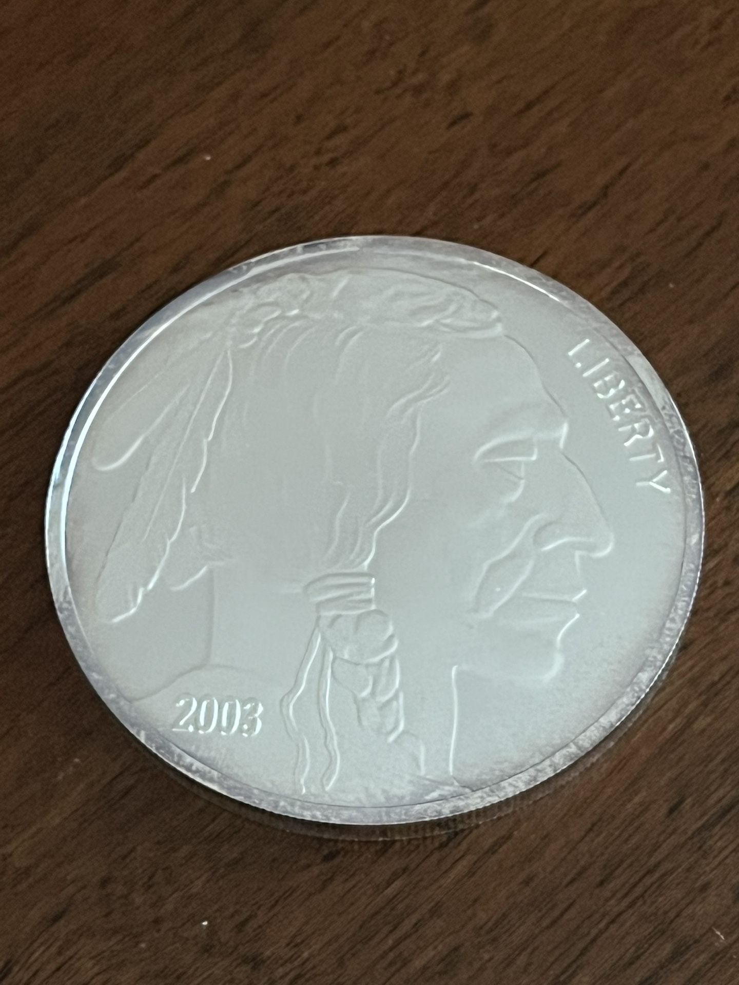 1 Pound Of .999 Fine Silver Indian Liberty / Buffalo Coin
