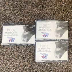 3x 2004 Silver Quarters Proof Sets