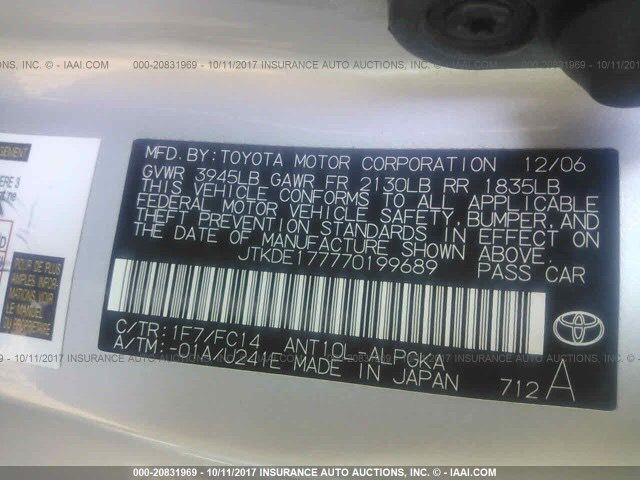 2007 Toyota Scion tC for parts only