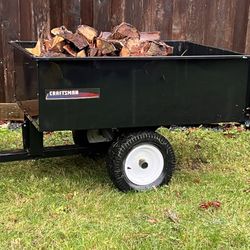 Craftsman Tow Behind 17cf  Dump Trailer Heavy Duty Capacity 