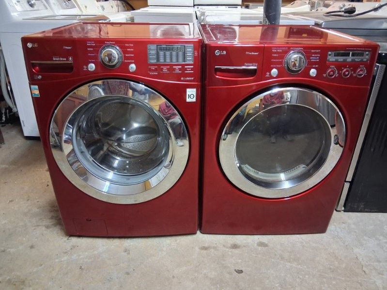 LG Red Front Load Set 