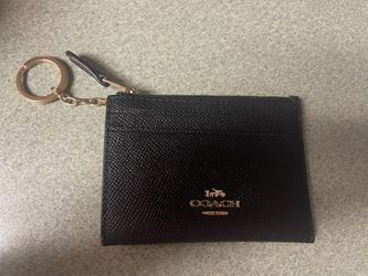 Coach card holder keychain