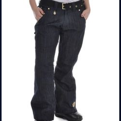 NEW! Womens Sessions Snowboarding Pants - Navy Blue Denim Rebel XS & S