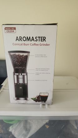 ​The Aromaster CG204 is an electric conical burr coffee grinder designed to deliver uniform coffee grounds