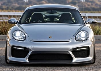 Porsche 987.2 GT4 Style Front Bumper | Cayman / Boxster (09–12) | Silver | PPF | LED DRLs