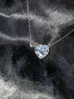 White Sapphire Necklace and Ring Size 7