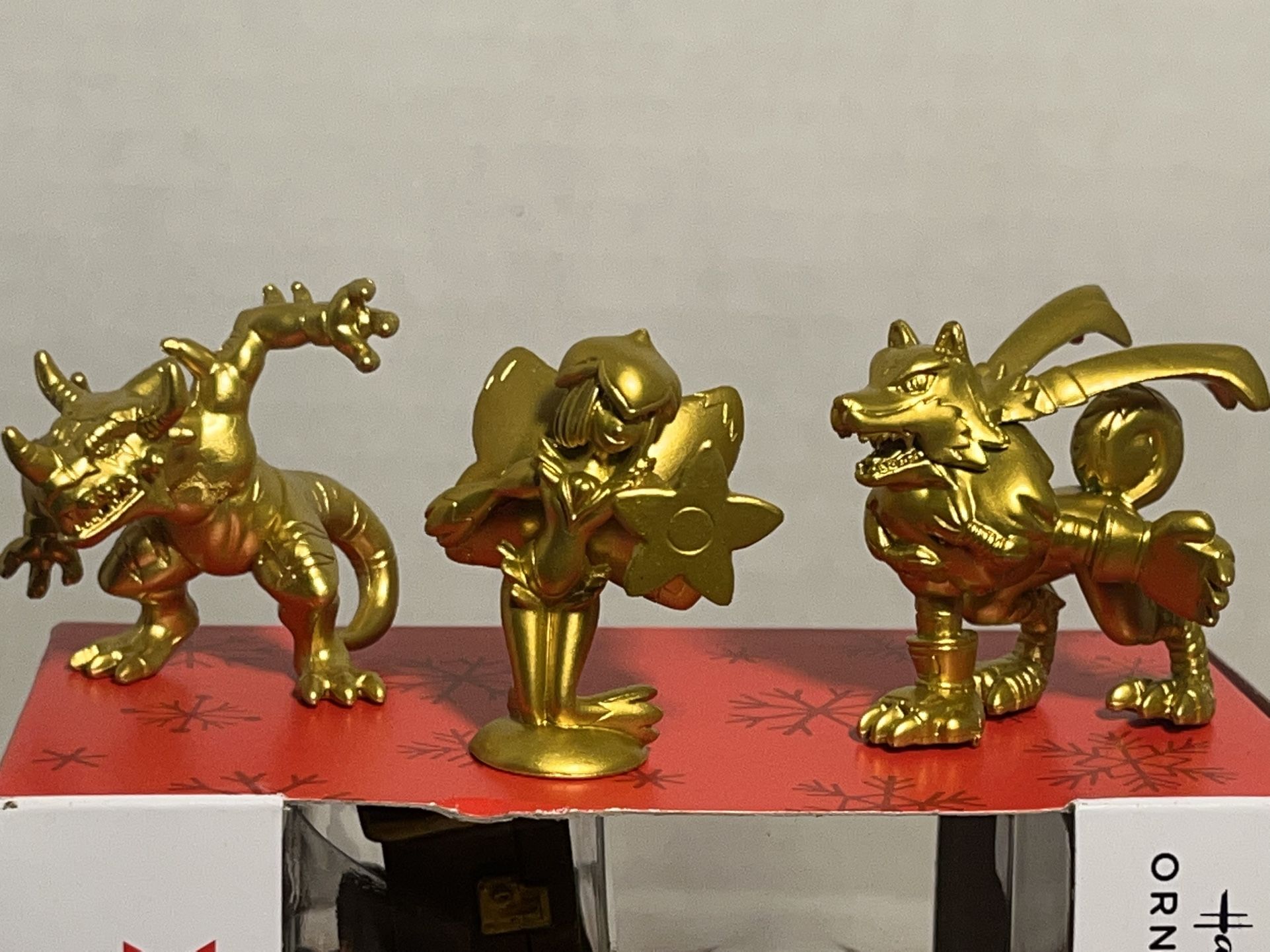 2007 Digimon Gold plated Bandai figures