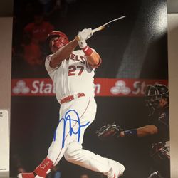 Official Mike Trout Signed Photo