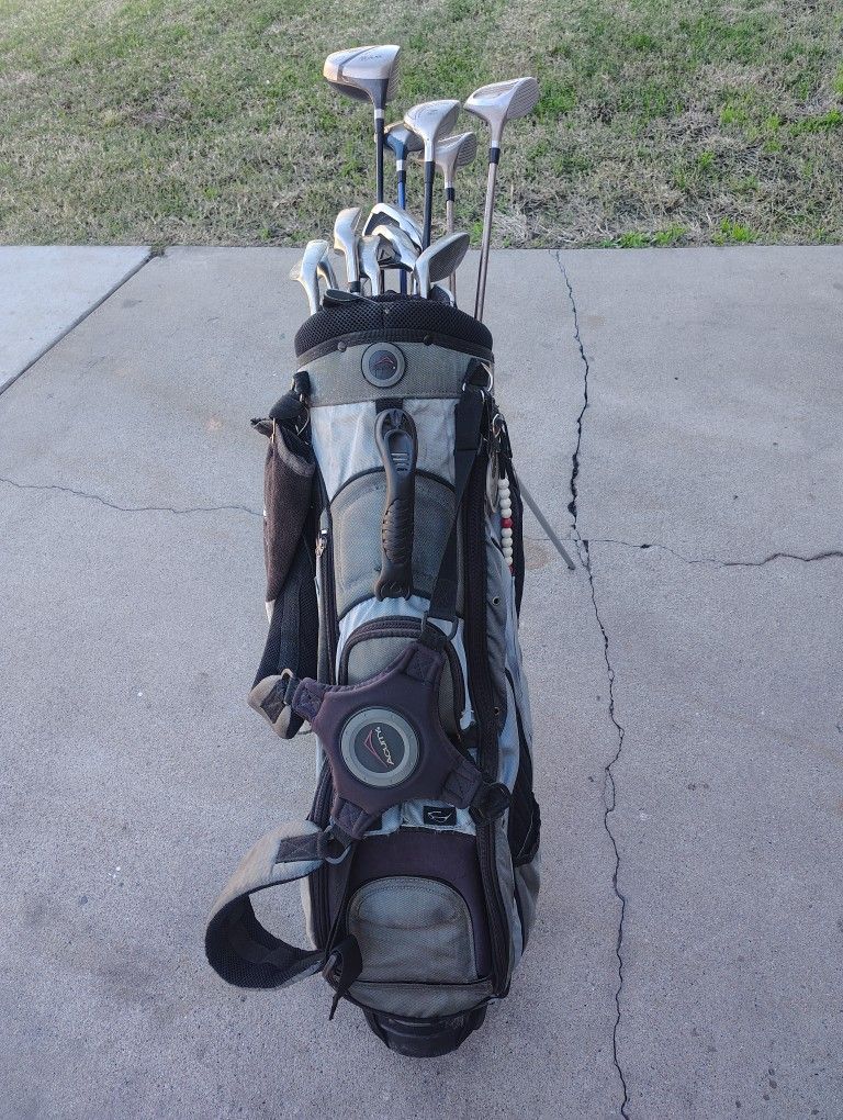 Used Golf Clubs And Acuity Position Golf Bag