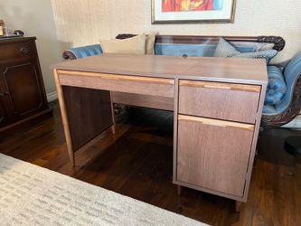 MCM Style desk. Walnut tone.