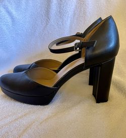 Naturalizer Black Block Heels – Size 11M Comfortable Work Heels