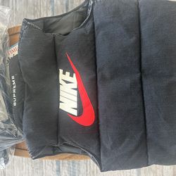 Supreme Nike Black Vest Jean Jacket Size Small Fits Like Medium 