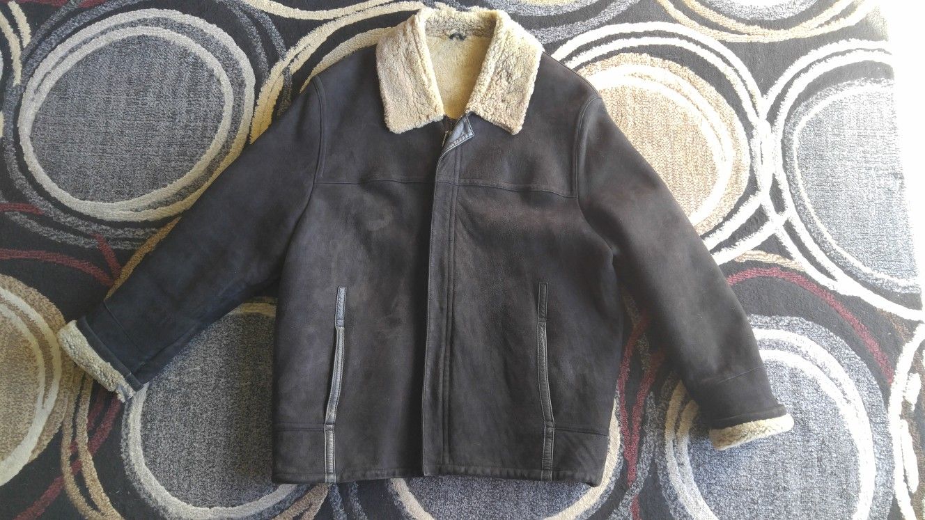 SHEARLING Parka Jacket. Men Size L
