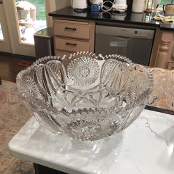 Crystal Hand Cut Punch Bowl -offers