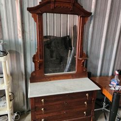 Antique Eastlake Dresser And Mirror 1880s