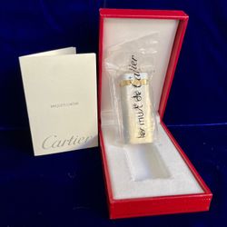 Vintage Oval Silver Cartier Lighter New Sealed  Full Set