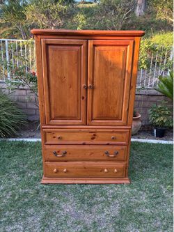 TimberCrest Pine Armoire Dresser