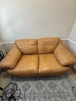 Nicoletti Italian Genuine Leather Loveseat Made In Italy  handmade in Italy by artisan craftsmen