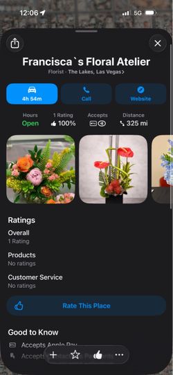 Flowers arrangements and above