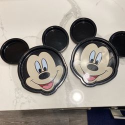 Set Of 2 Mickey Mouse Plates